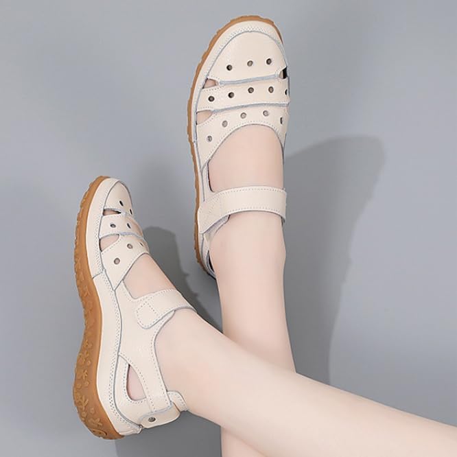 Women's breathable mesh sandals - flat sole, comfortable.