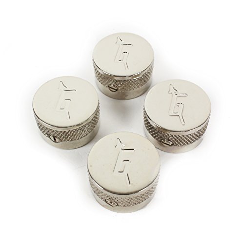Gretsch G Logo Knob For United States Solid Shaft Pots, 4 Pieces, Nickel #TOP1
