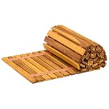 Generisch Gartenweg Natur 200 x 40 cm Massivholz Akazie 5.2kg