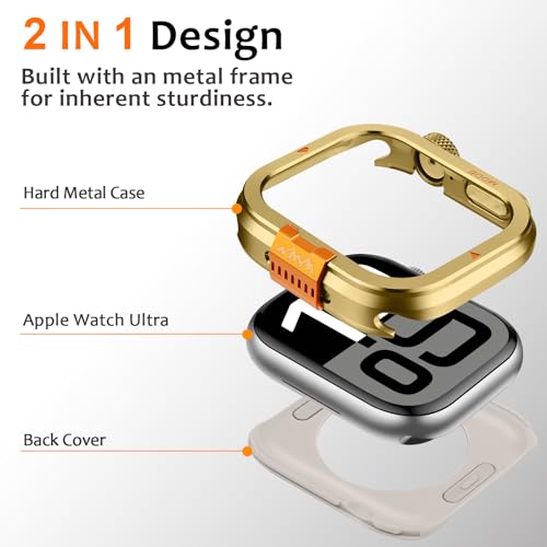 Carcasa iWatch 46mm Amizee anti-raspado con tapa trasera protectora 3