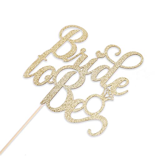 Gold Bridal Shower Cake Topper - Bridal Shower Decorations, Gold Bride To Be Cake Topper,Best Bridal Wedding Supplies #TOP6