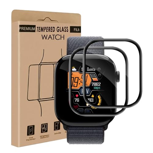 Carantee Verre Trempé pour Apple Watch Series 10/11(42mm), Tactile sensible Vitre Protection, Couverture 3D totale Sans Bulle, 0,15mm anti-rayures, 2 Pack Ultra HD Apple Watch 10 42mm Protection Écran