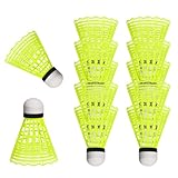 ZIYIZE 12 Pack Nylon Badminton Shuttlecocks Badminton Birdie Balls with Great Stability and Durability,Shuttlecock Indoor Outdoor Sports Hight Speed Training
