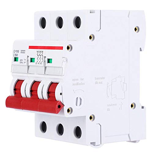 Gym8-C45 Electric Circuit Breaker, 3P Circuit Breaker 400Vac Rated Current 40A/50A/63A Mcb Mini Circuit Breaker, Miniature Circuit Breaker Din Rail Mount (50A) #TOP1