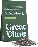 MeaVita Graines de Chia Bio 1kg (1000g), Graine de Chia Biologique Crue, Riches en Oméga-3, Oméga-6 et Protéines, Vegan, Sans Gluten, Sans OGM