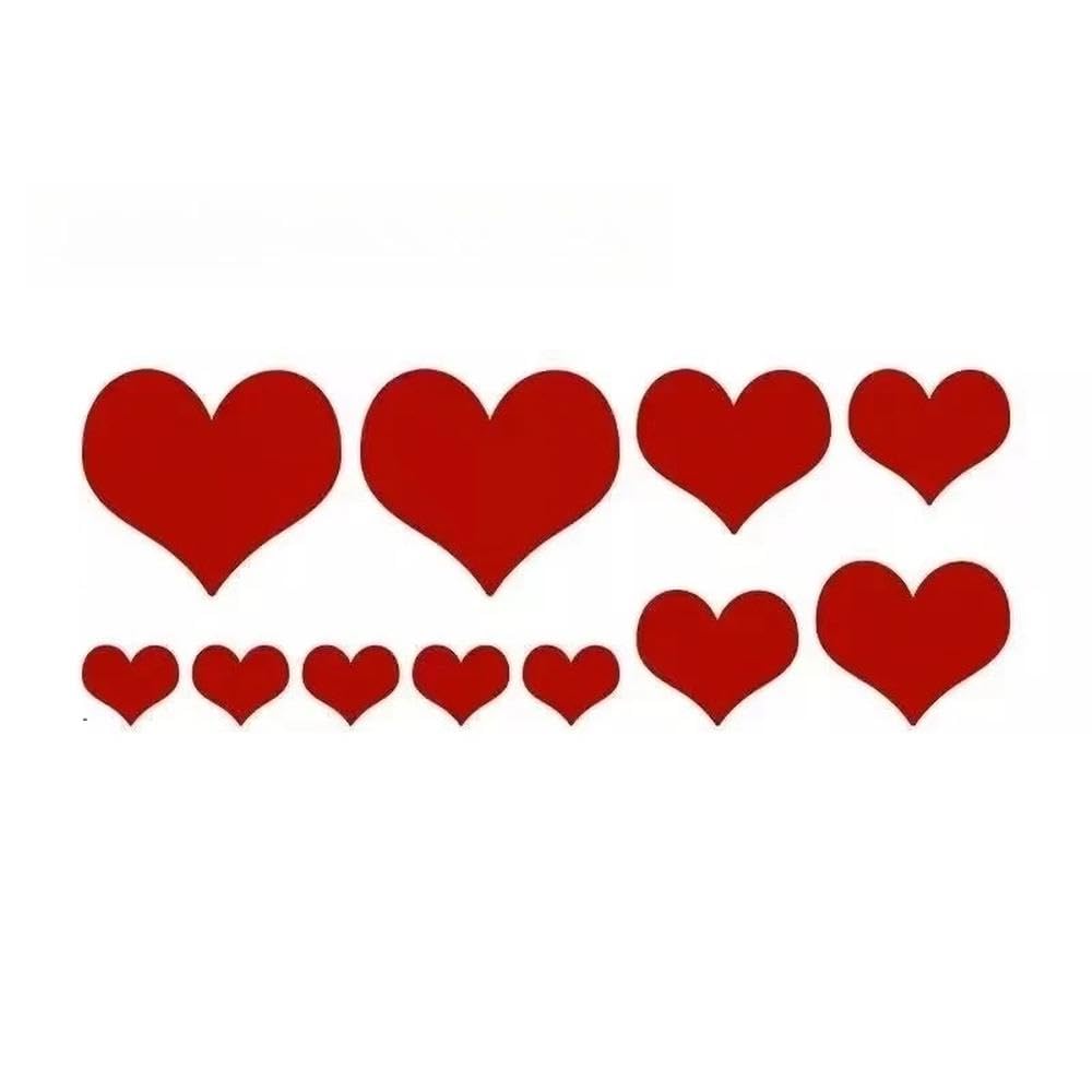 Auto Accessory Heart Vinyl Sticker Romantic Decorative Decal for Car Motorcycle Electric Vehicle Scratch Cover(Red)