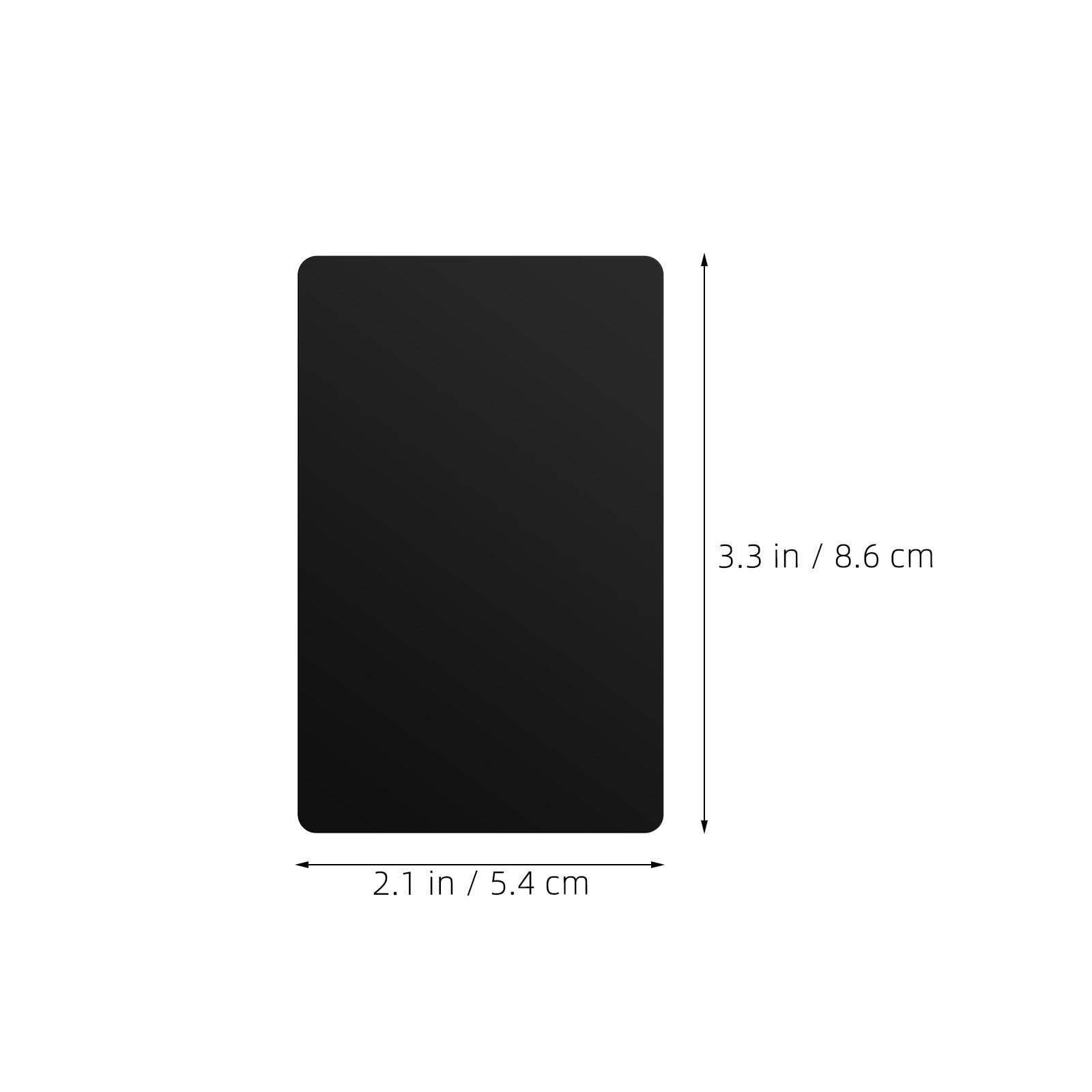 Aluminium Visitenkarten 300 Stück Schwarz, Metallkarten für Lasergravur | 0, 2 Zoll Stärke, 3, 4x2 Zoll Format, für Präzise Markierung und Kalibrierung