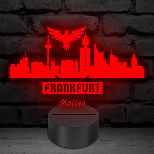AINA Frankfurt Skyline Geschenke Fanartikel mit Namen Gravur 3D LED