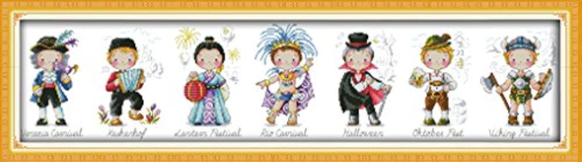 Cross Stitch Stamped Kits for Beginners, 11Ct DIY Set