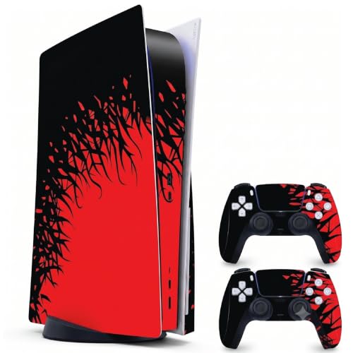 PS5 Slim Console and Controller Skin - Red Blood Spider Web Vinyl Wrap Decal Sticker Cover, Compatible with PS5 Fat DISC Edition, Anti-Scratch Dust Proof Full Body Wrap Kit by Generic - Used condition - US$16.38