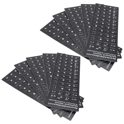 Pegatinas para teclado español ORFOFE: repare teclas borradas sin dejar residuos