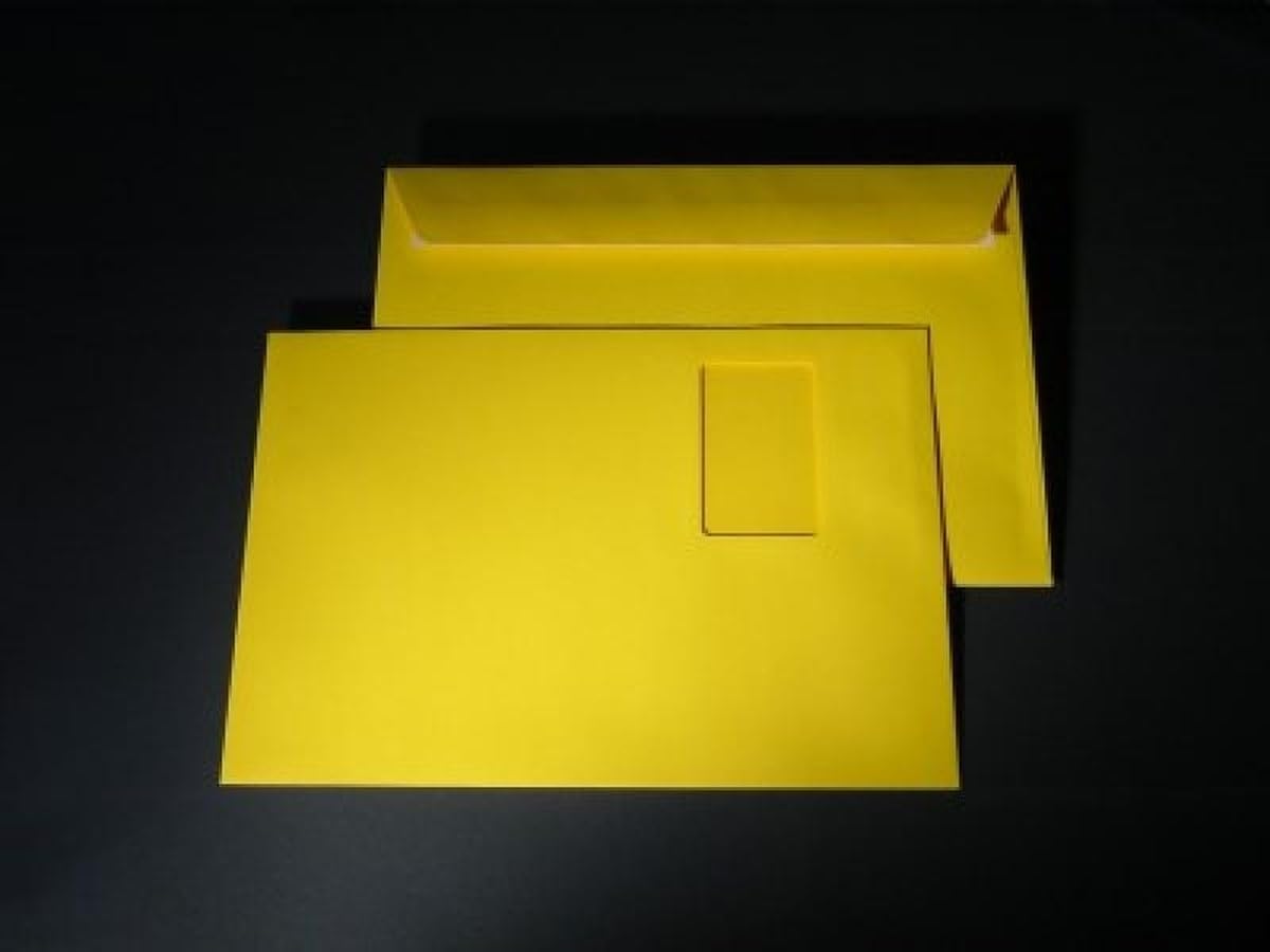 Briefumschläge C4 120g/qm haftklebend Fenster VE=250 Stück goldgelb