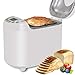 Automatic Bread Maker 2LB Programmable Bread Machine With Gluten Free Sitting, LED Display, Visual Menu (19 Programs, 3 Loaf Sizes, 3 Crust Colors, 15 Hours Delay Timer, 1 Hour Keep Warm) (White)