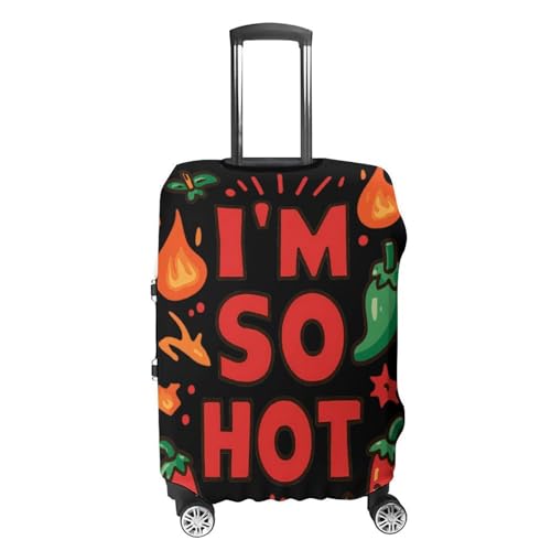 Chili Pepper I'm So Hot Luggage Covers Washable Travel Suitcase Cover Elastic Baggage Protector4