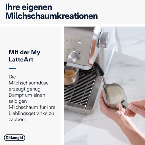 De'Longhi La Specialista Opera EC9555.M Espresso Siebträgermaschine mit Cold Brew und Espresso Cool, professioneller Milchaufschäumer, Sensor-Mahltechnologie, inklusive Barista-Kit, 1550W, Metall 5