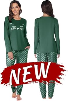 Reliwel Pyjama Dames Lange Pyjama Katoenen Winter Pyjama Set Ronde Hals Top en Pyjamabroek Lange Mouwen Loungewear Nachtkleding Huispak Gezellig Vrijetijdspak