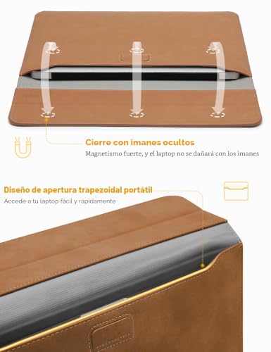Funda 13 pulgadas compatible con MacBook Air M4 y Surface Pro con soporte 4