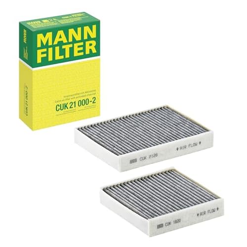 Original MANN-FILTER Innenraumfilter CUK 21 000-2 – Kabinenluftfilter Satz (2er Set) mit Aktivkohle – Für PKW