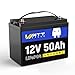 WattCycle 12V 50Ah LiFePO4 Lightweight Battery, RV Lithium Battery, EV Grade A+ Cells, Built-in 50A BMS, Low-temperature Protection - Also Suitable for Security Camera, Fish Finder, etc.