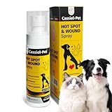 Cassiel pet Hot Spot Spray Treatment, Wound Care & Itch Relief Spray for Dogs and Cats, Relives Scratching, Itchy Skin and Paw Licking, for All Animals, 2.02oz