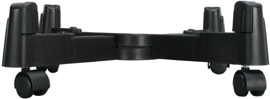 Adjustable Width Black CPU Stand with Five CASTORS
