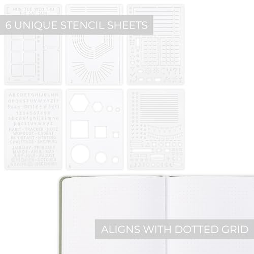 ZICOTO O melhor kit de diário tudo-em-um - inclui caderno de diário com capa dura de linho e páginas