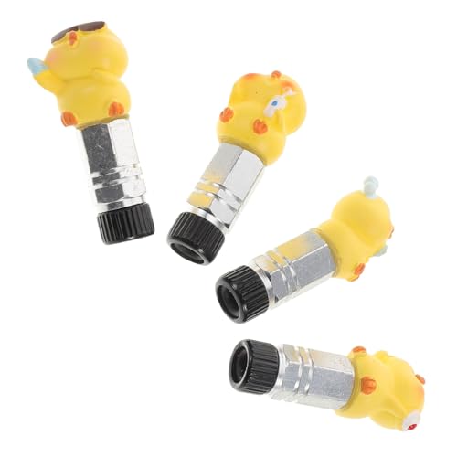 HANABASS Bike Valve Core Tubeless Tire Valve Stems Adapter 4pcs Funny Stem Caps Cycle Accessories Robust Durable Design