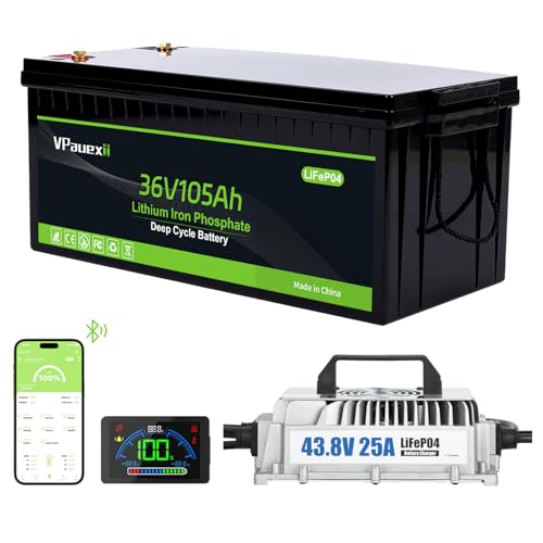 VPauexii 36V Lithium Battery Golf Cart,36V 105Ah Golf Cart...