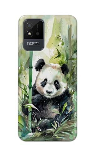 Image of Printed Hard Back Cover for Realme Narzo 50i Back Cover (Panda -J1) -190724(EA)