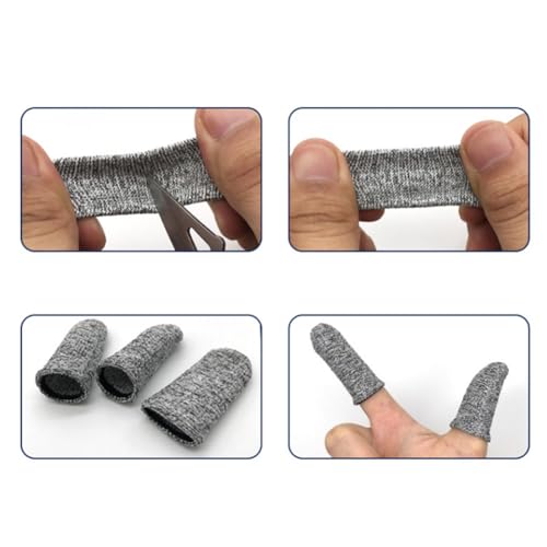 EYAKEG Protetor de dedo resistente a cortes de 10 peças, capas de dedo para cortes, extensor de vida