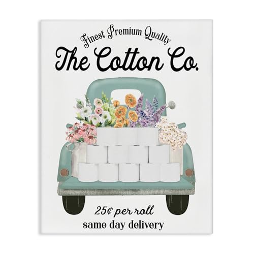 Toilet Paper Delivery Truck, 24 x 30 Inch Canvas Wall Art