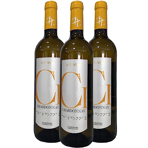 Vino Blanco Chardonnay D.O.P. La Mancha 75cl | Vinos Bodegas Altovela | 3 Botellas