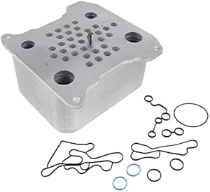 A-Premium Engine Oil Cooler with Gasket Compatible with Ford F-250 Super Duty F-350/F-450/F-550 Super Duty 2008-2010 V8 6.4L Diesel Turbocharged