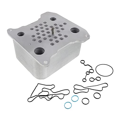 A-Premium Engine Oil Cooler with Gasket Compatible with Ford F-250 Super Duty F-350/F-450/F-550 Super Duty 2008-2010 V8 6.4L Diesel Turbocharged