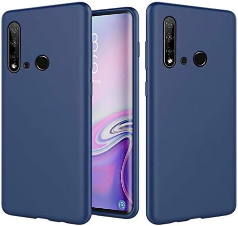 NiaCoCo Compatible with Huawei P Smart 2019/Honor 10 Lite Case Ultra Thin Shockproof Liquid Silicone Phone Case Soft Gel Microfiber Rubber Stripe Protector Case (Blue Purple)