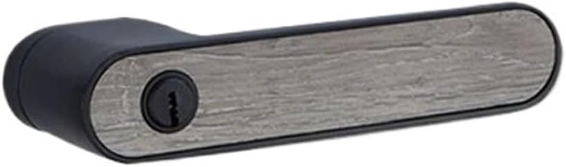 Door Lock Indoor Bedroom Solid Wood Door Handle Lock Silent Hardware Home(60A2 Black)