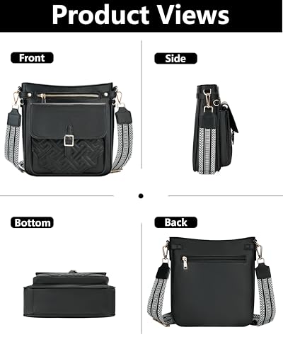 Image of large leather crossbody bags for women,Quilted crossbody purses
