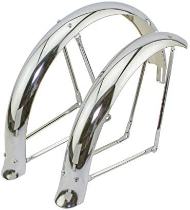 Alta Bicycle 20" Flared Adjustable Fender Set, Multiple Colors (Chrome)