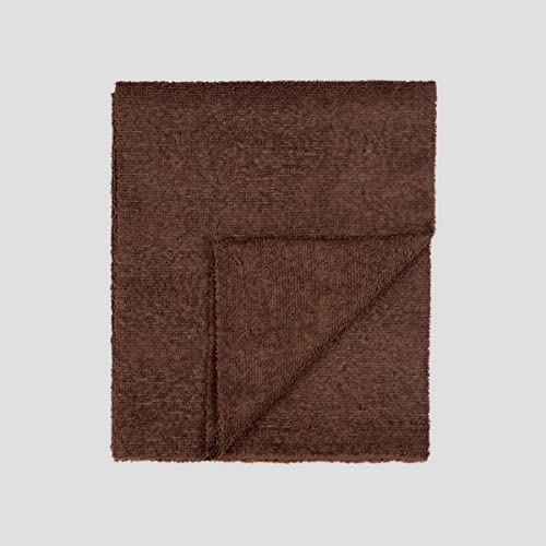 Kit 10 Panos De Flanela De Microfibra 50x70cm Multiuso Super Absorção (Marrom)