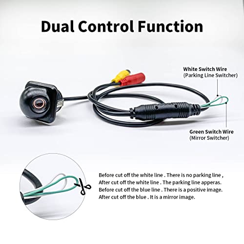 Image of Universal HD Backup /Front View Camera, IP68 Waterproof Rear View Backup Camera Wide View Angle Automatic CMOS - Easy to Install and Provides Crystal Clear Views of What's Behind You