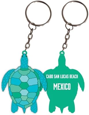 R and R Imports Cabo San Lucas Beach Mexico Turtle Metal Keychain