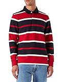 GANT Herren D1. Repeat Stripe Heavy Rugger Polohemd, Ruby RED, XL