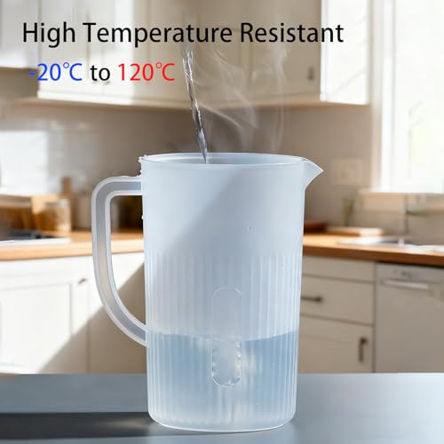 Carafe à eau transparente thermorésistante avec couvercle hermétique noir - 6