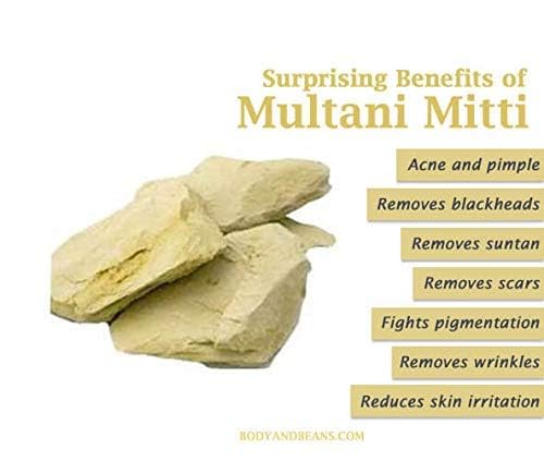 Image of Livshine Natural Multani Mitti | Stone Form | Fuller's Earth /Calcium Bentonite Clay | for All Skin Type | Face Pack And Hair Pack | (Powder 849 Gram, Powder)