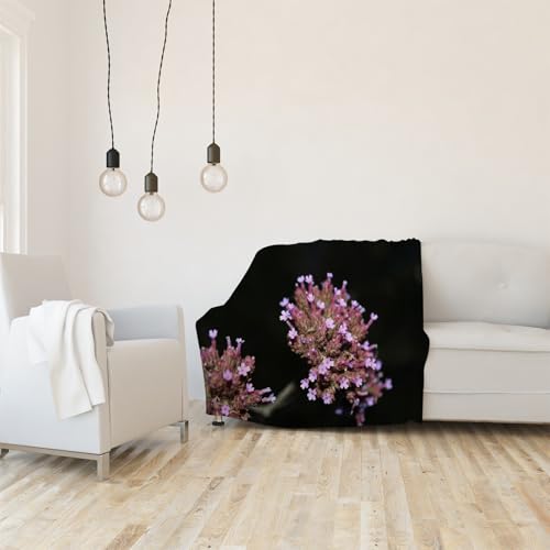 Plaid chaud et doux fleur violet clair idée cadeau maison et cocon d'hiver 200x200 - 5