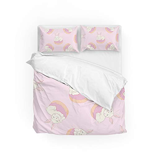Housse de couette ultra douce et durable en polyester rose King Size - 2
