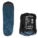 Mumienschlafsack Outdoor Camping Deckenschlafsack bis 1,6/2,9C° Thermo Schlafsack kombinierbar Petrol