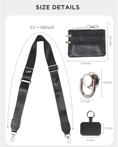 Image of 3 in 1 Strap for Bogg Bag& Clip and Go Strap for Phone with Wallet Crossbody Phone Lanyard Cellphone Lanyard for Women