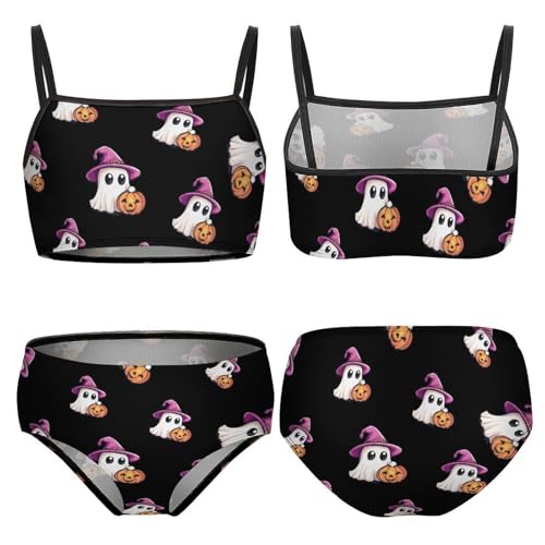 Ghost Halloween Girls Swimsuits Two Piece Bikini Sets Beach Sport Swimwear Bathing Suit3