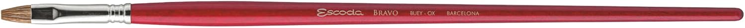 Escoda Bravo Series 3116 Artist Oil and Acrylic Paint Brush, Light Ox Hair, Bright, Size 24